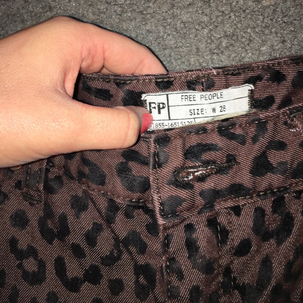 Free People Velvet Cheetah Jeans