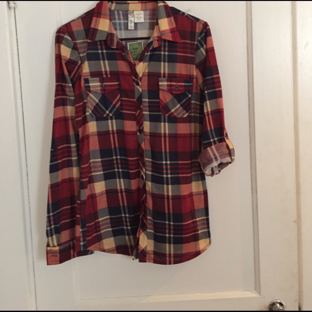 Blue and Red Plaid Shirt