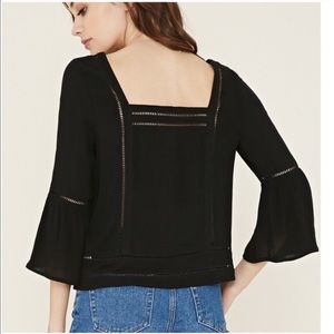 Forever 21 black boho top large