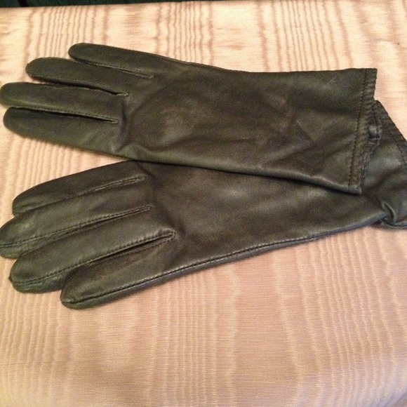 Gray Leather Gloves Sz S. NWOT - Picture 3 of 5