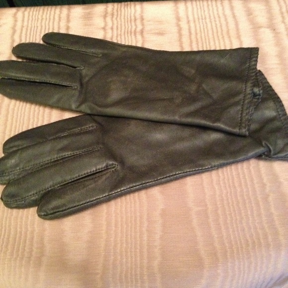 Gray Leather Gloves Sz S. NWOT - Picture 4 of 5