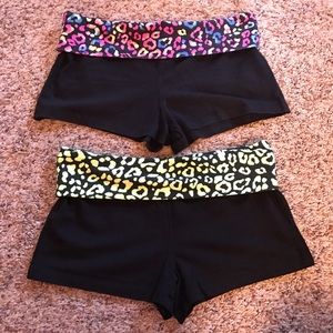 Fold over yoga shorts