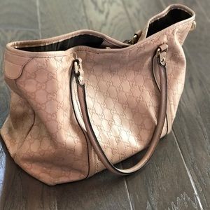 Gucci leather tote bag