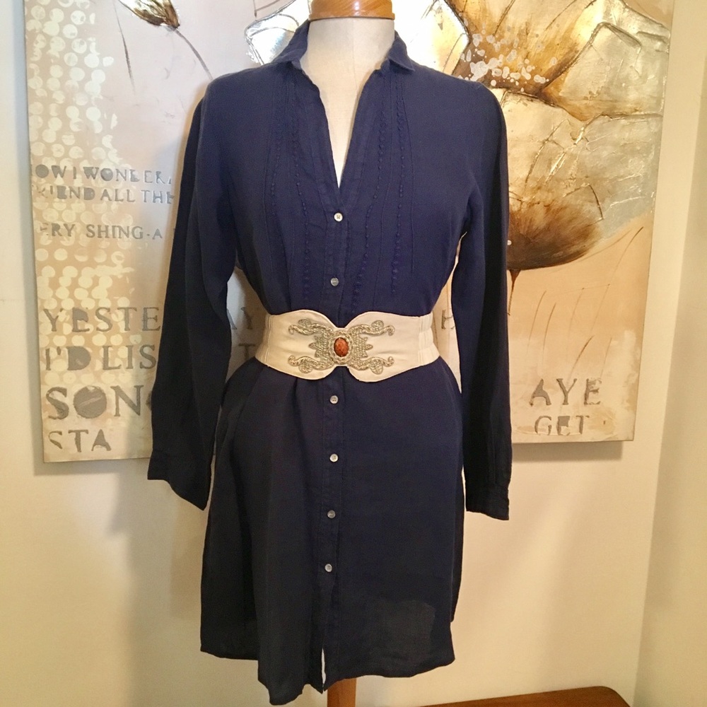 Hartford Linen Buttoned Shirt Dress