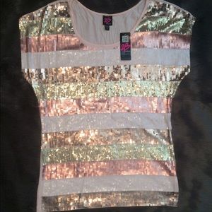 2B Bebe sequined women top