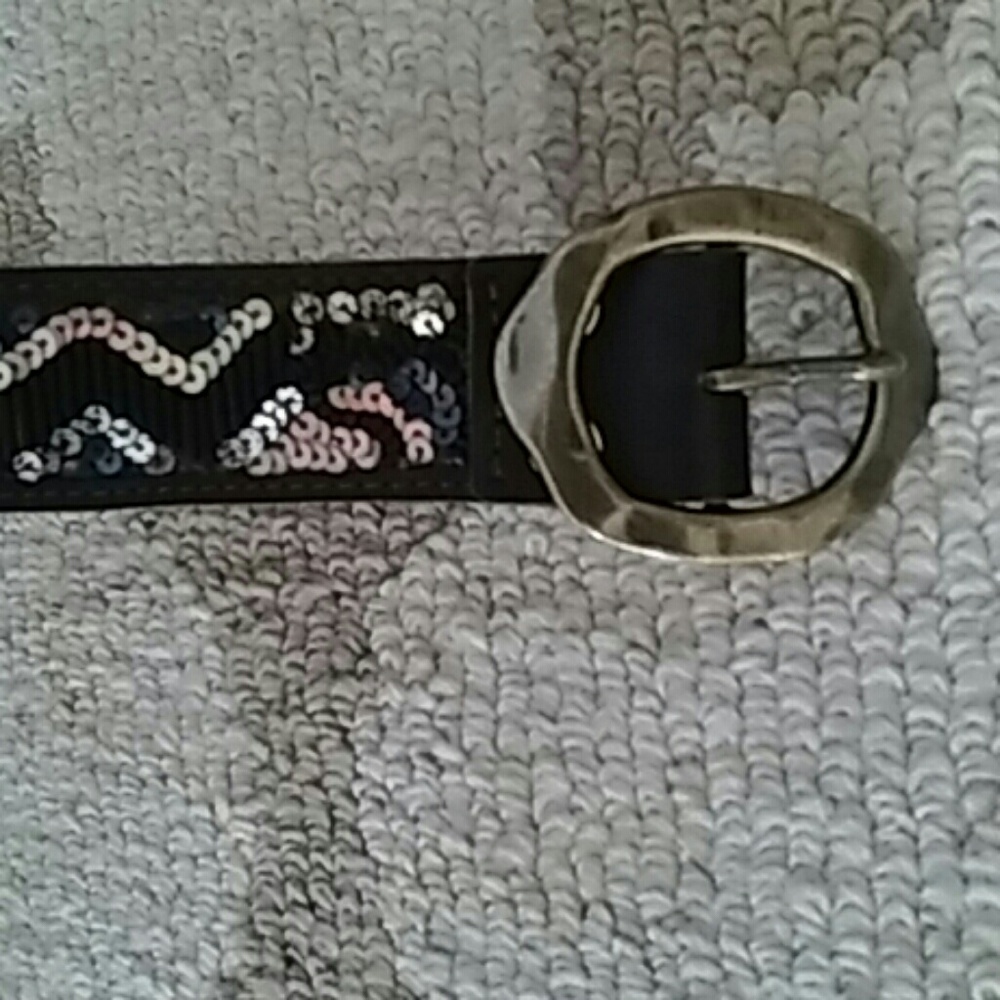 Lucky Brand leather sequin belt