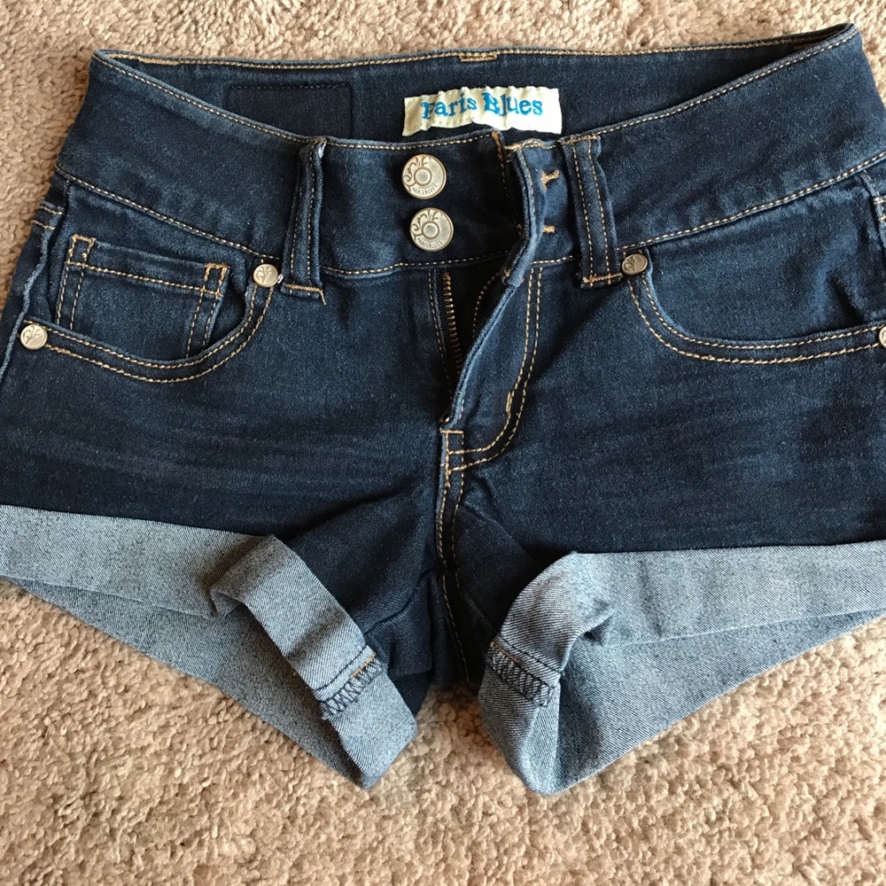 dark paris blue shorts