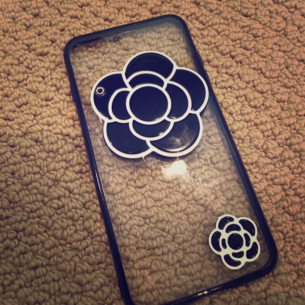 iPhone 7 plus Chanel style flower mirror case