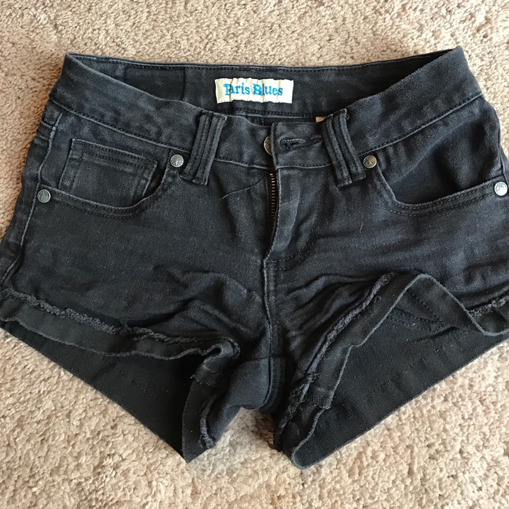 black paris blue shorts