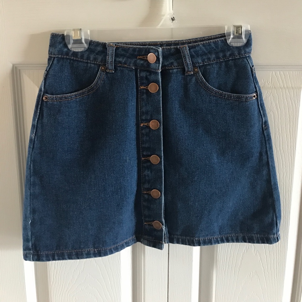 Button up jean skirt