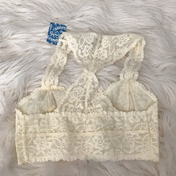 Sold! Free People Ivory Lace Bralette - Picture 2 of 2