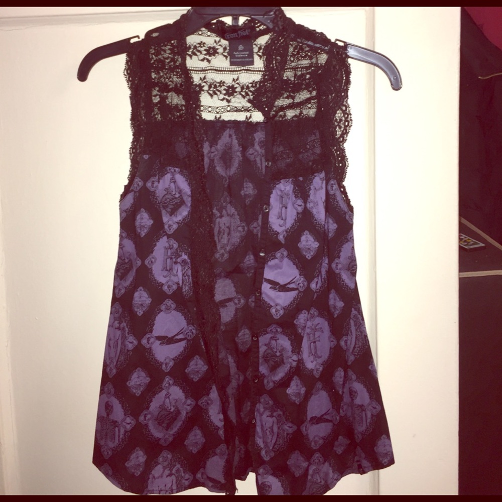 Iron Fist  Lace Choker Blouse