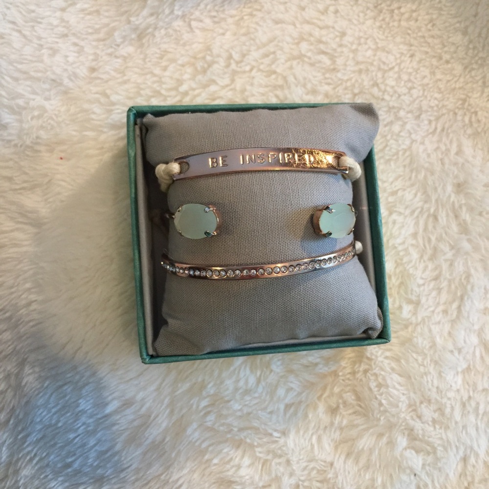 Rose gold bracelet set