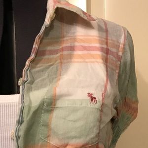 Vintage Abercrombie &Fitch long sleeve sheer shirt