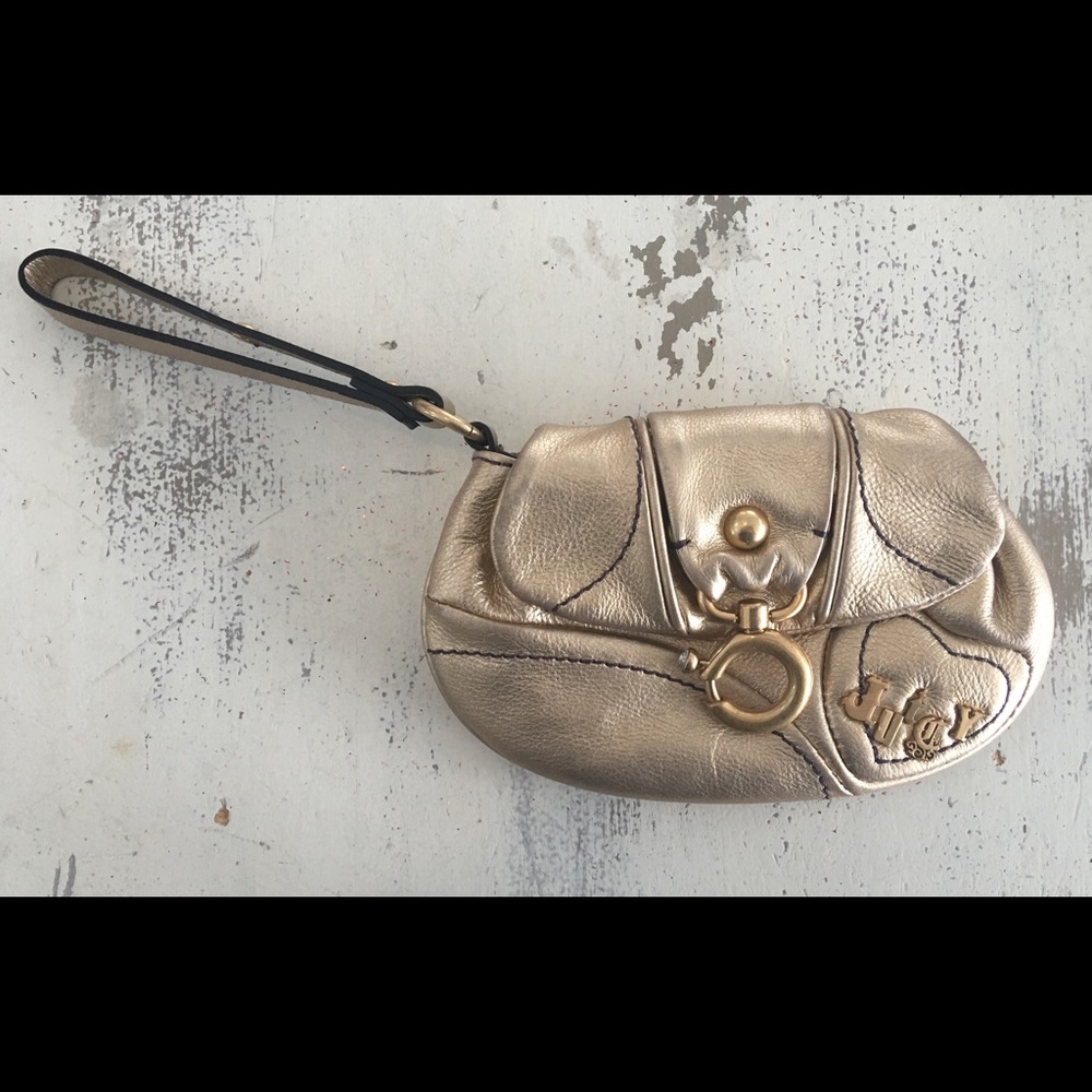 Juicy Couture gold wristlet