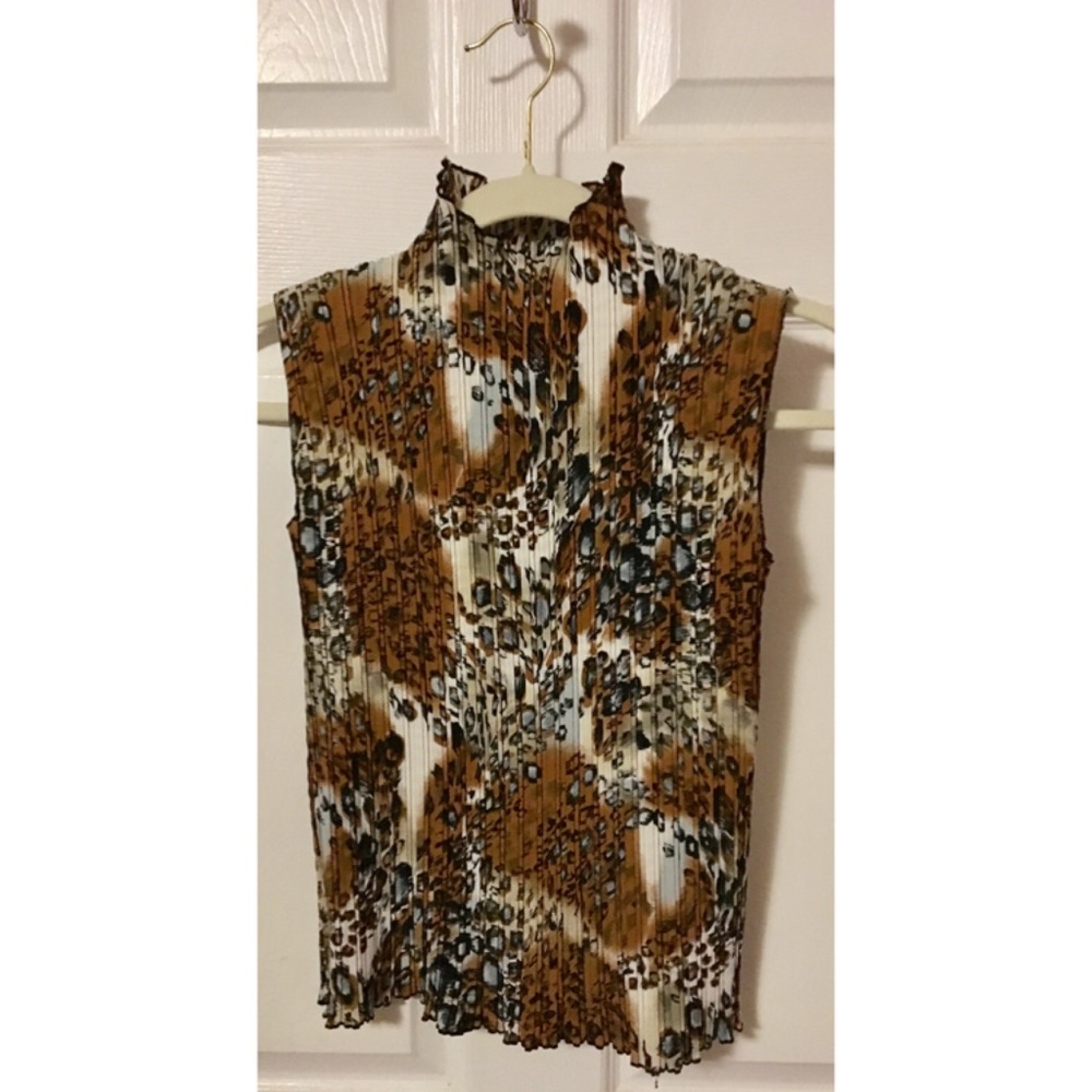 Claudia Richard Sexy Ruffle Leopard Print Camisole