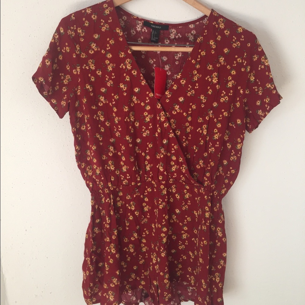 Forever 21 floral romper