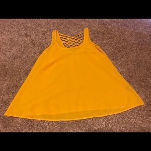 Yellow gold Charlotte Russe tank top