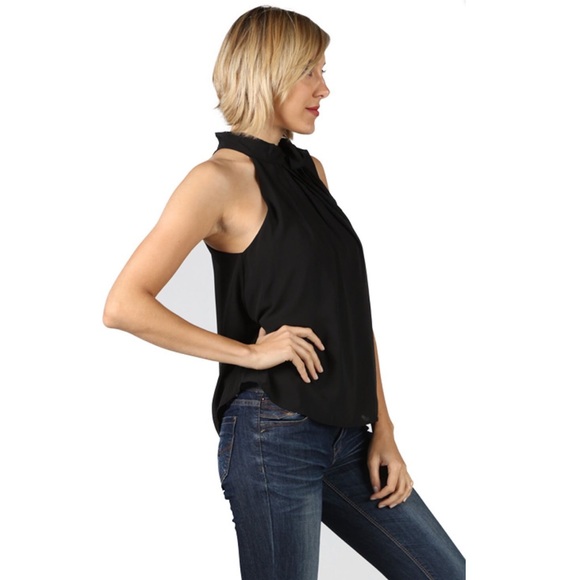 💥 SALE Keyhole Back Pussy Bow Mock Neck Blouse - Picture 3 of 3