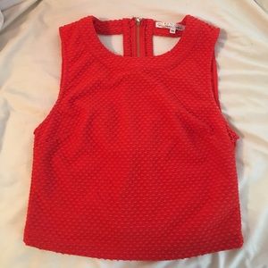 Zipped back cutout crop top