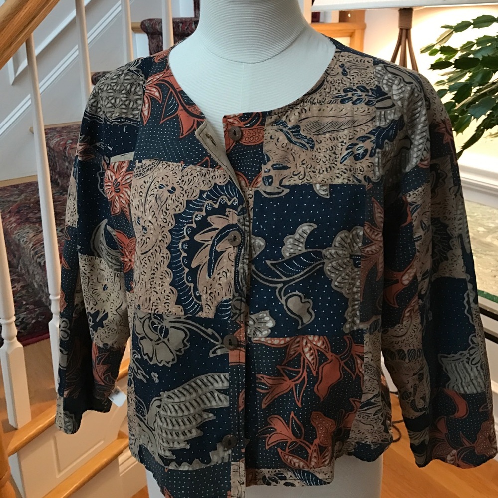Handmade earth-tone Jacket. Size M