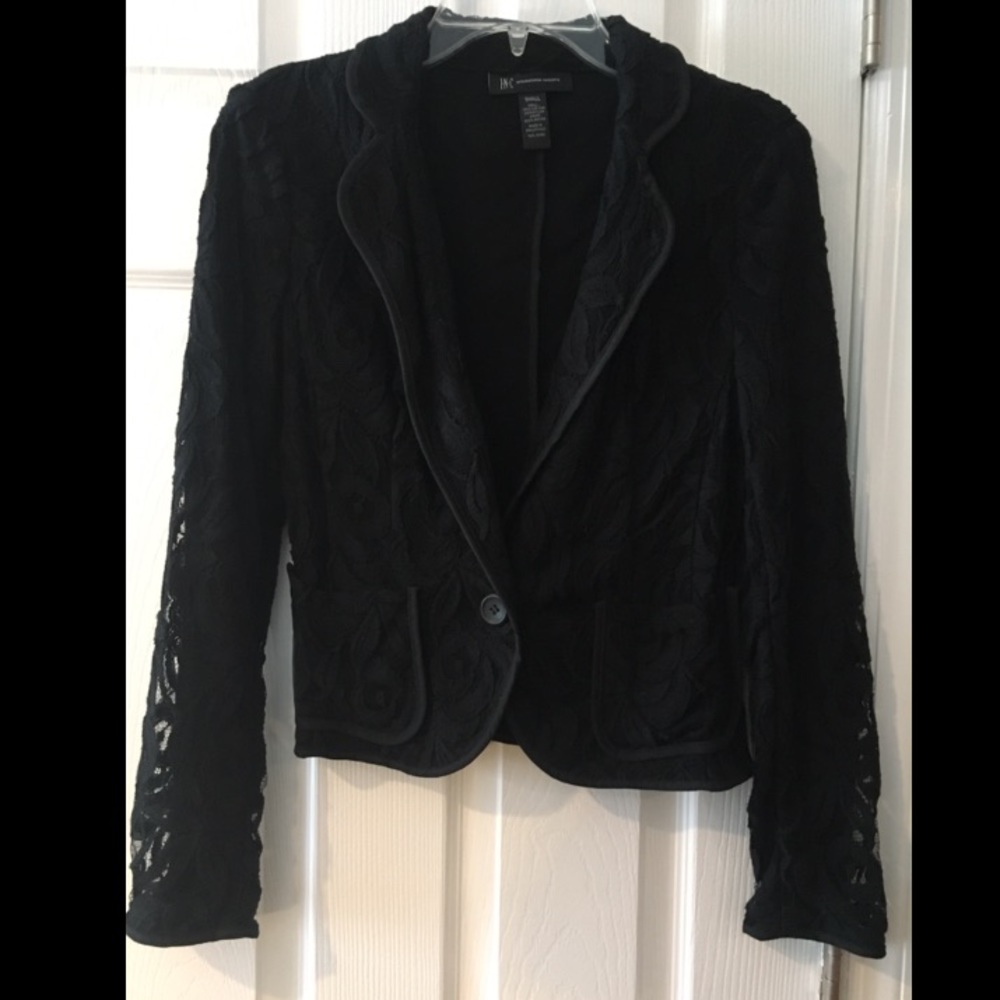 Black floral blazer