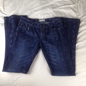 Free People Flare Faded Dark Wash Jeans