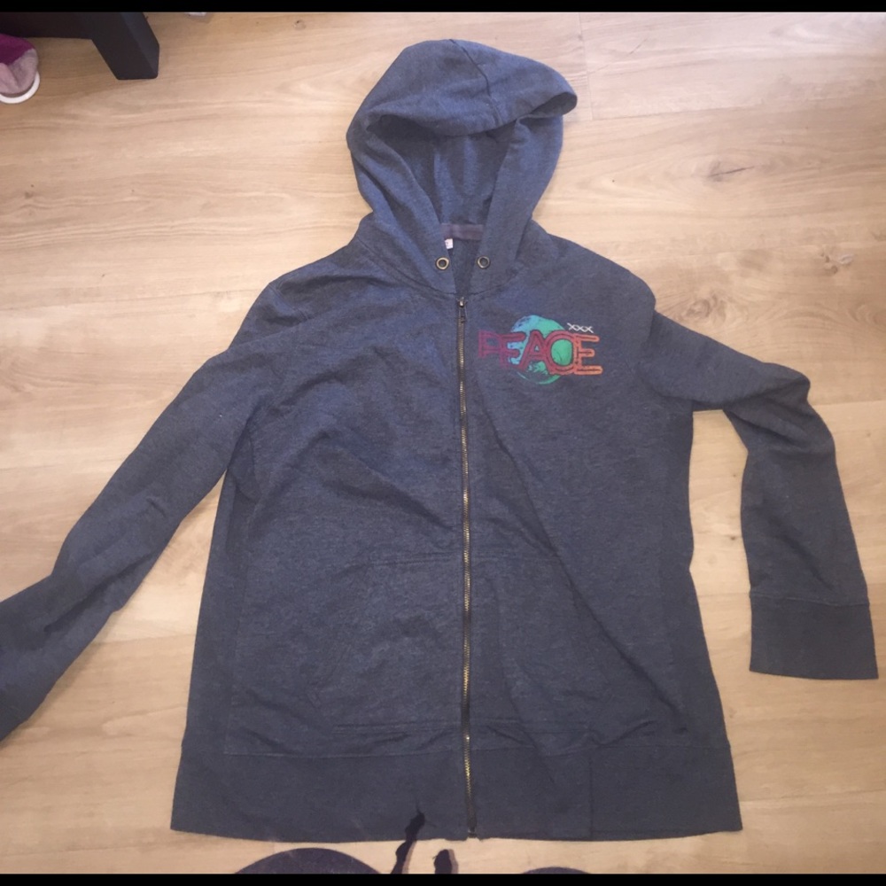 Peace grey hoodie
