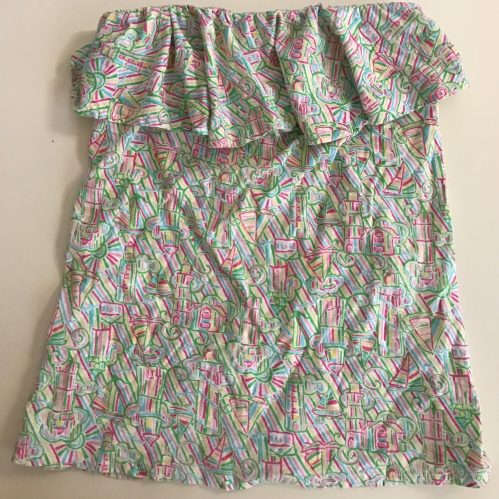 Lilly Pulitzer Ruffle Tube Top