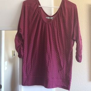 Soft sheer 3/4 sleeve shirt.