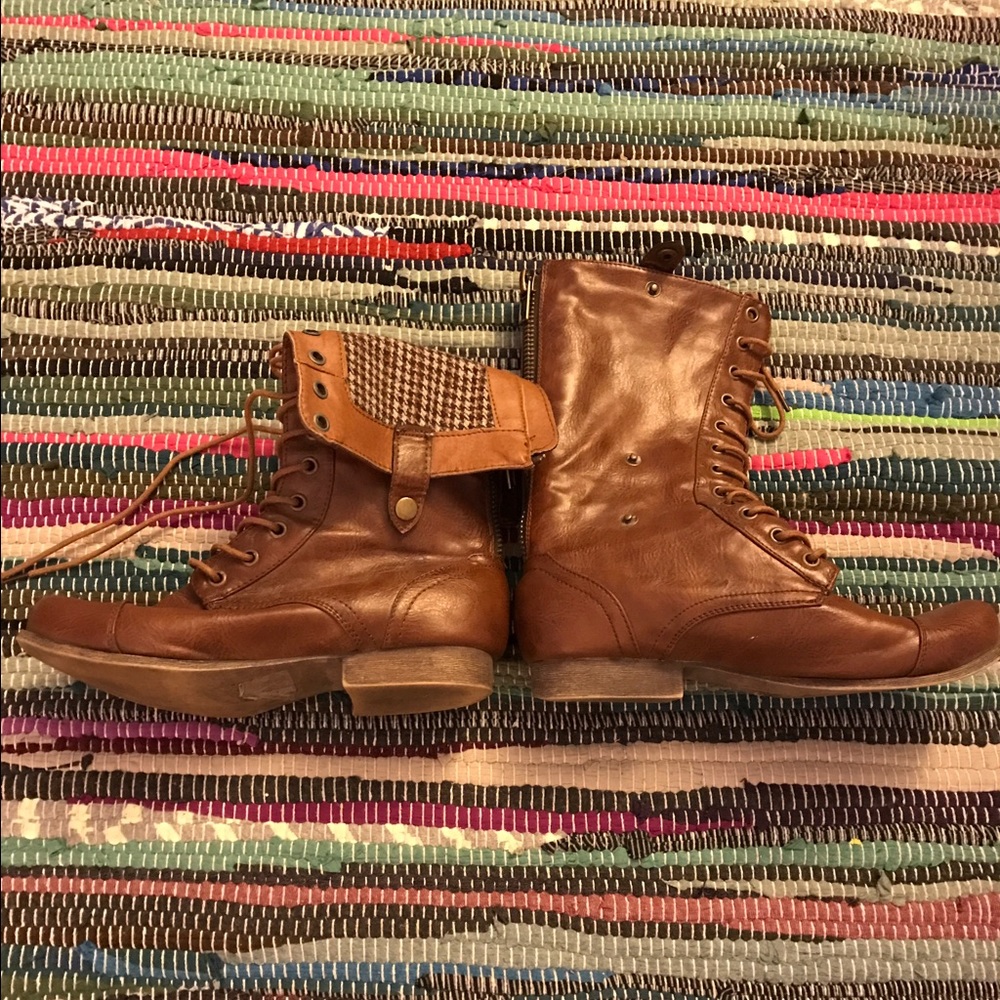 Brown Combat Boots