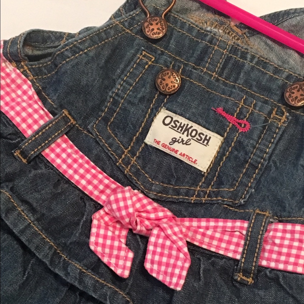 Osh Kosh Adorable tiered ruffle denim jumper