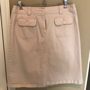 Talbots size 10 cream colored denim skirt