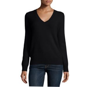 100% Cashmere V neck sweater top