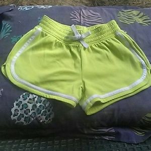 Cute Neon Yellow and White BCG Athletic Shorts