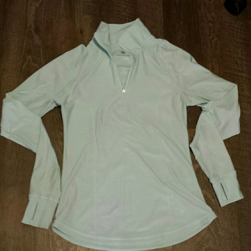 Light aqua work out shirt