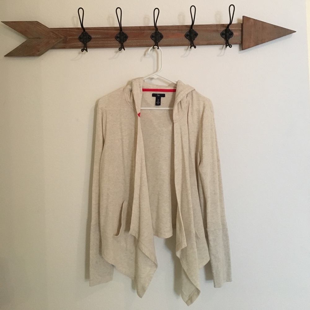 Like new Gap long sleeve open hooded jacket