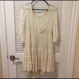 Free people cream boho dress
