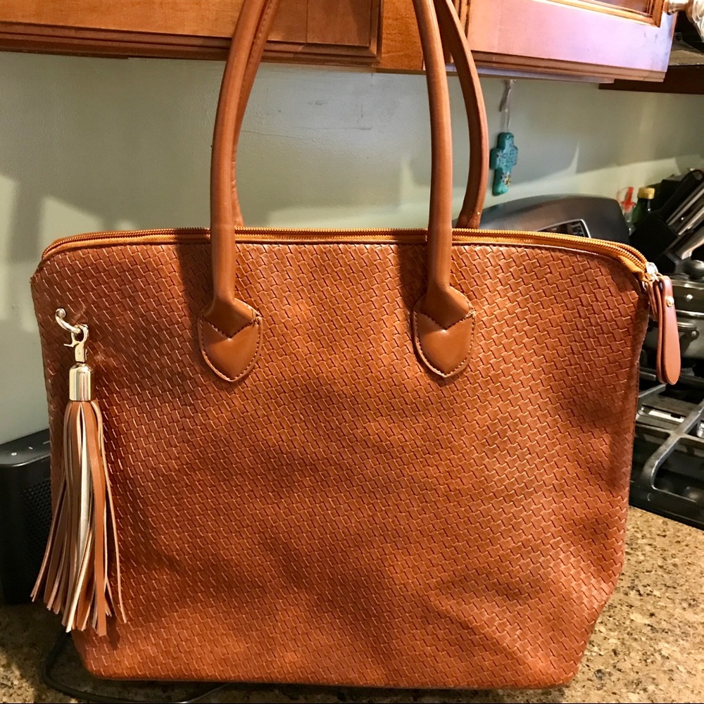 Brown Totebag, faux leather