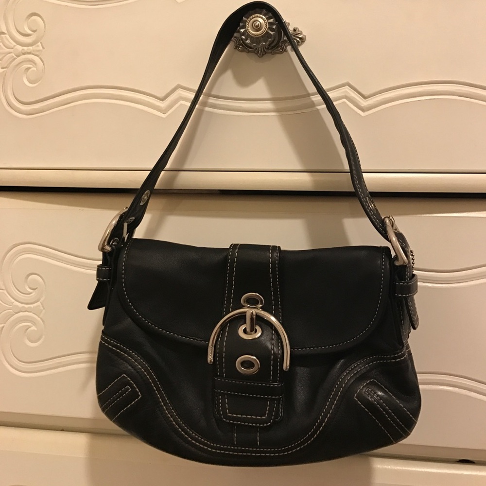 COACH Black Leather Handbag