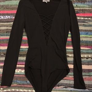 Black Strappy Bodysuit