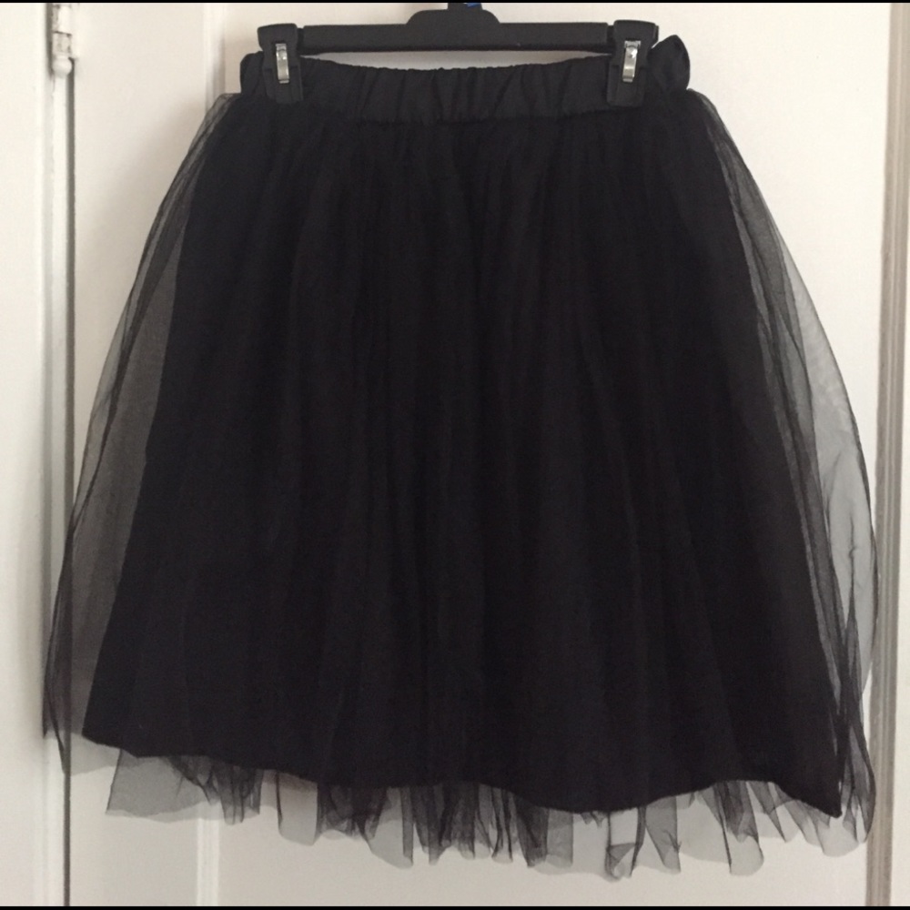 Black tulle skirt