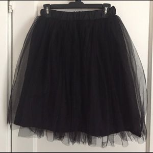 Black tulle skirt