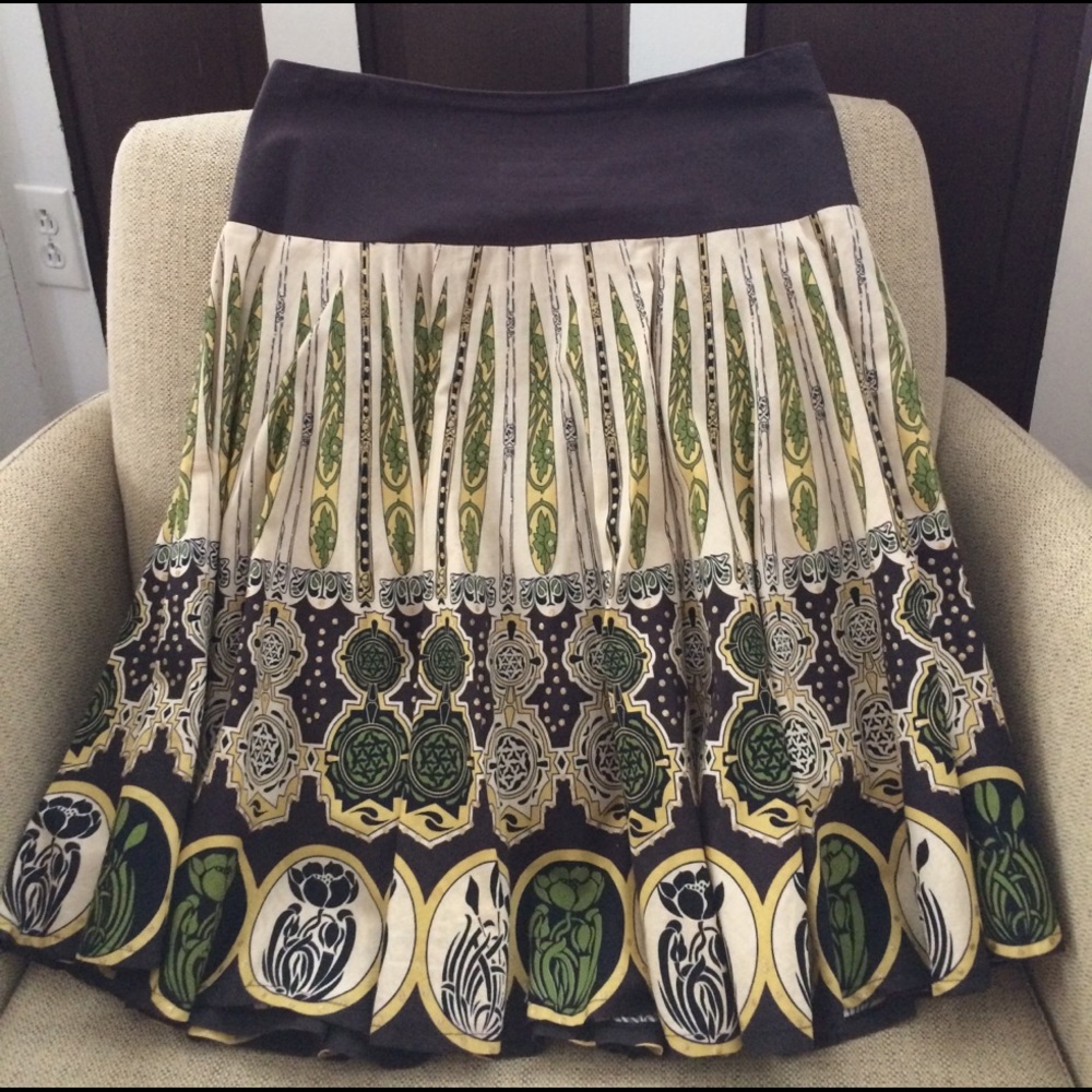 Gorgeous earth-toned patterned circle skirt