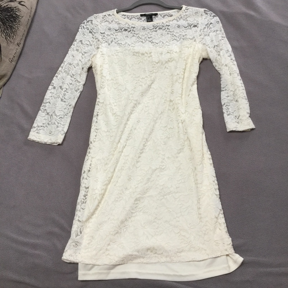 Off-white Lace Dress