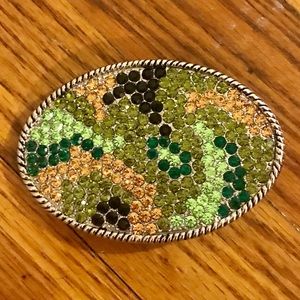 Rhinestone belt buckle