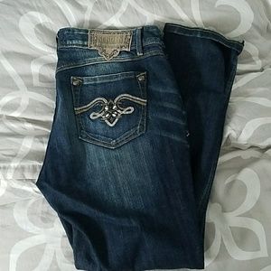 Express Embellished Cropped Jeans