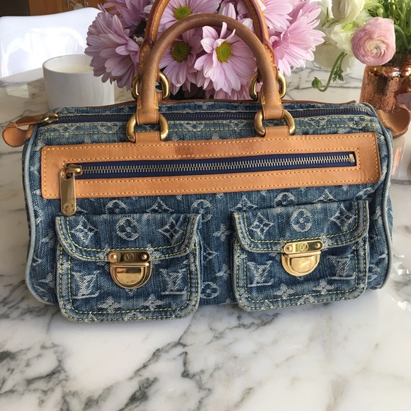 Louis Vuitton Handbags - Louis Vuitton authentic speedy neo denim handbag