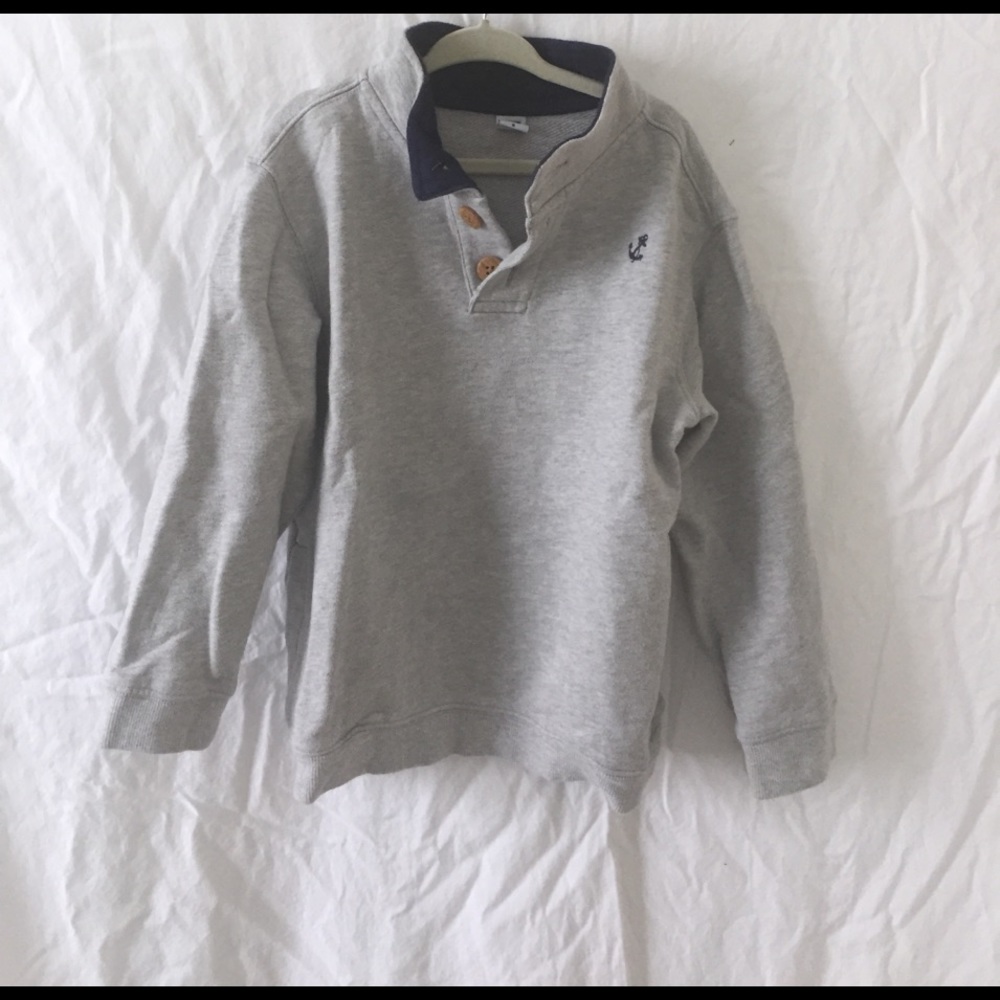 Janie and Jack 3/4 button sweatshirt boys size 6