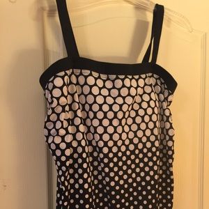 Polka dot swim top